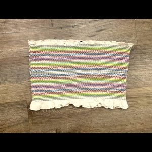 H&M Rainbow crop tube top